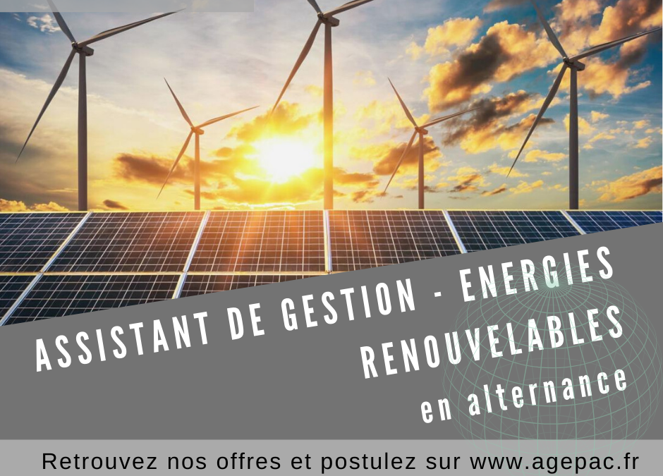 ASSISTANT(E) de GESTION – SECTEUR ENERGIE – EN ALTERNANCE – REF101ag