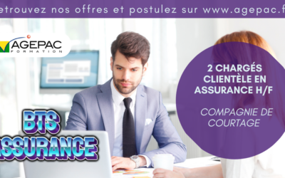 2 Chargés clientèle EN ASSURANCE H/F en Alternance – SOCIETE DE COURTAGE | REF865AG