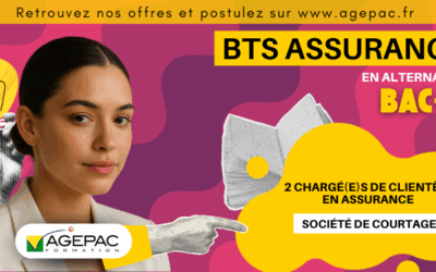 2 Chargé(e)s de Clientèle en Assurance (H/F) – BTS Assurance en Alternance au sein d’une Entreprise d’Assurance | REF0032AG